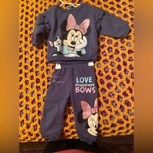 Disney Purple Minnie Mouse Kids Matching Set